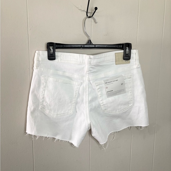 AG Adriano Goldschmied white Hailey cut off ex boyfriend shorts size 27 new - Picture 10 of 10